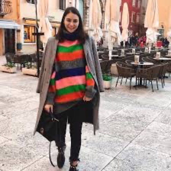 Wide Striped Oversized Fun Colorful Sweater by Sweater Works - Picture 10 of 16